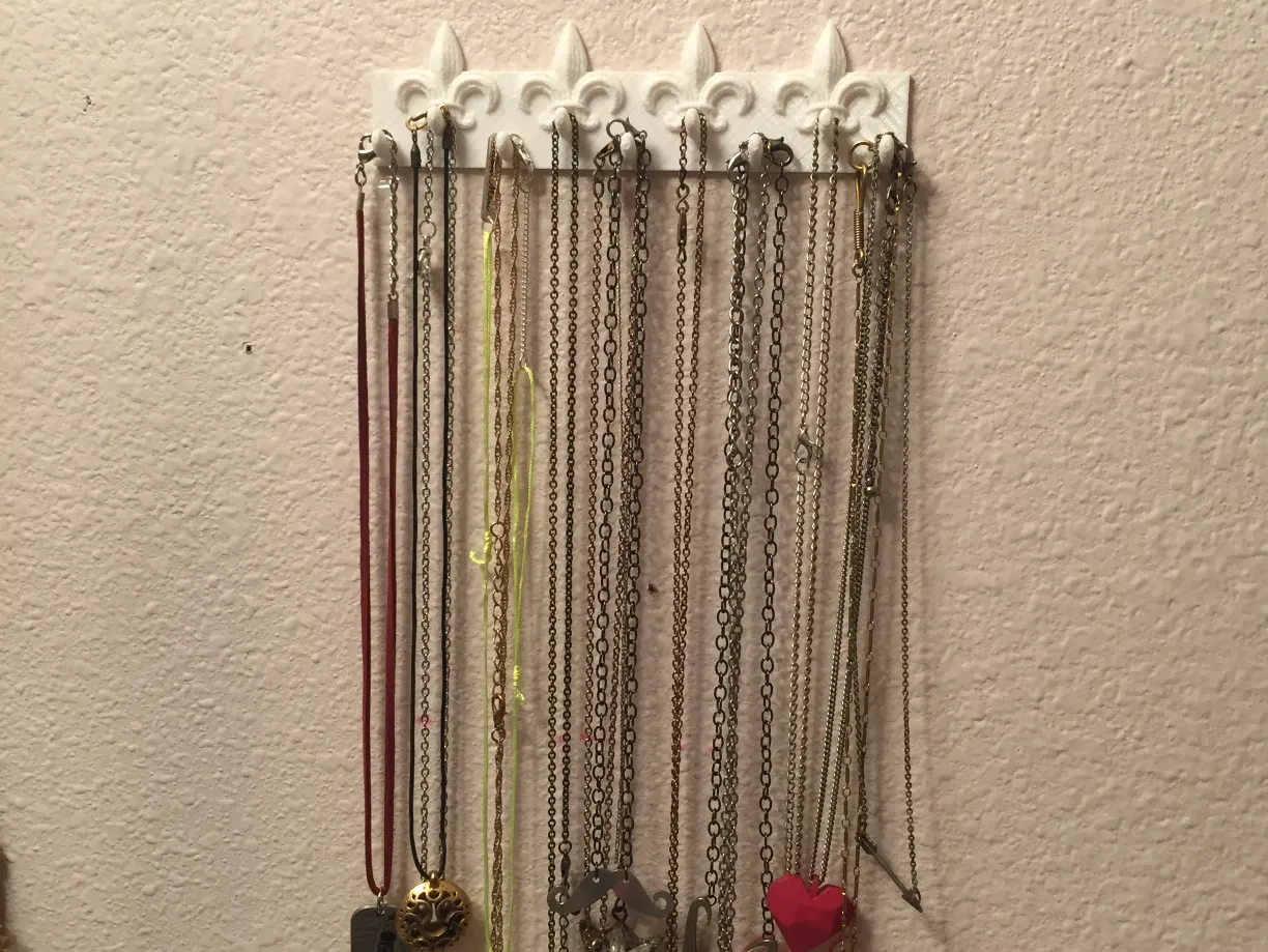 Fleur de lys Necklace Hanger by sablebadger, Download free STL model